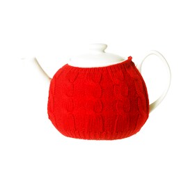  Ceainic din porțelan cu pulover roșu, 1.1lt.
