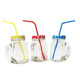 Borcan cu capac și mâner în relief Country, albastru,   480ml