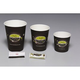 Pahare din carton  pentru cafea lungă sau cappuccino  Kafemania 240ml, 80buc.